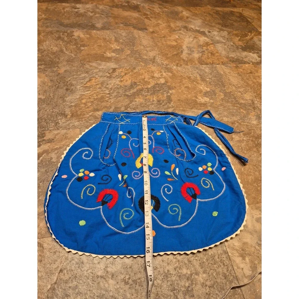 Authentic Apron Portugal Handmade With Pockets Blue And Colorful